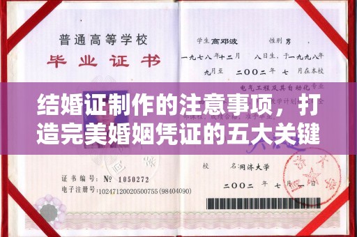 凌源结婚证制作的注意事项，打造完美婚姻凭证的五大关键点