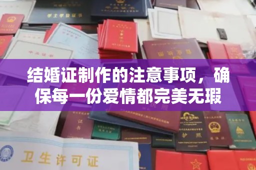 凌源结婚证制作的注意事项，确保每一份爱情都完美无瑕