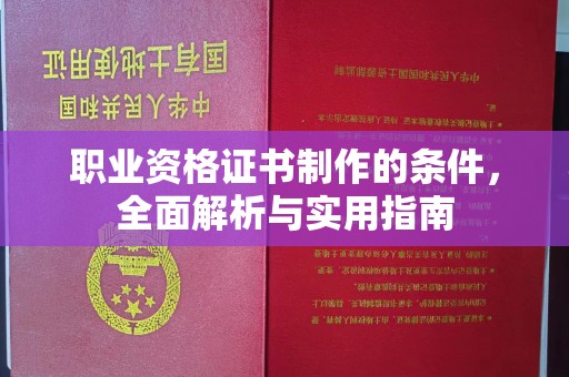 凌源职业资格证书制作的条件，全面解析与实用指南